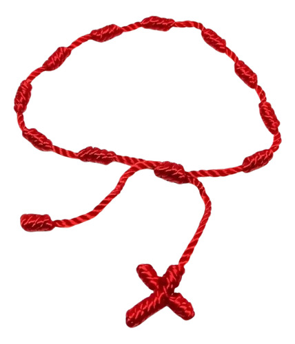 1 Pulsera Protección Hilo Rojo 10 Nudos Decenario Ajustable
