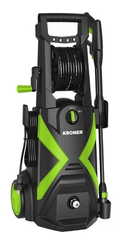 Hidrolavadora Profesional Kroner 2300w 165/b C/ruedas + Acc Color Negro/Verde