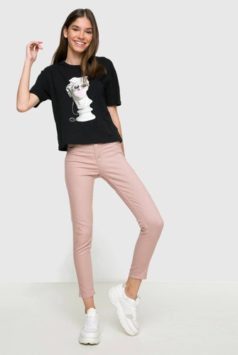 Pantalones Mujer Delgados Rosa Negro Verde