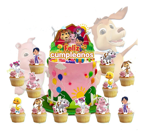 13 Toppers Torta Cupcakes Perro Chocolo Cotillon Cumpleaños