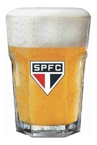 Copo De Vidro Para Cerveja/chopp Spfc São Paulo - 400ml Cor Transparente