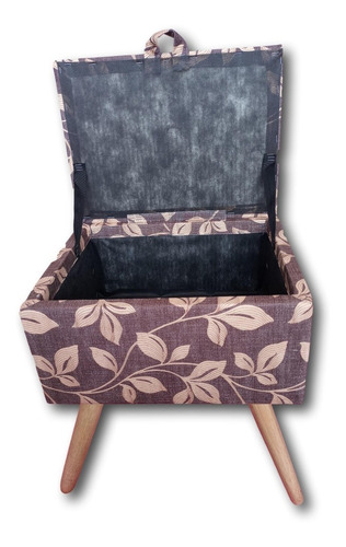 Imagem 4 de 7 de Banqueta Baú Porta Objetos Poltrona Decoração Ref. 1556