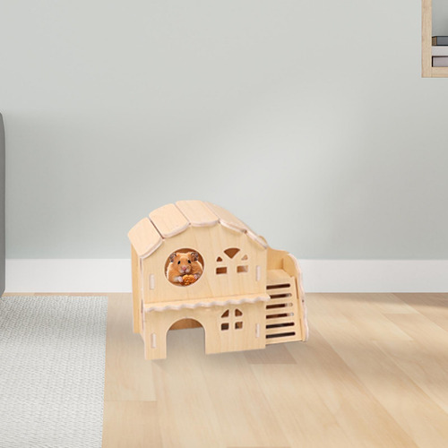 Casa Para Hámster, Accesorios De Jaula Hechos A Mano, Villa