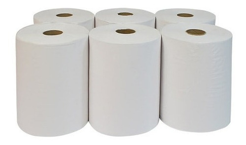 Papel Toalha 6 Bobinas Branca Europel 20 Cm X 150 M