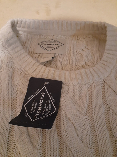 Sueter Tejido Pescador Cable St Johns Bay Beige Xl Hombre (Usado)