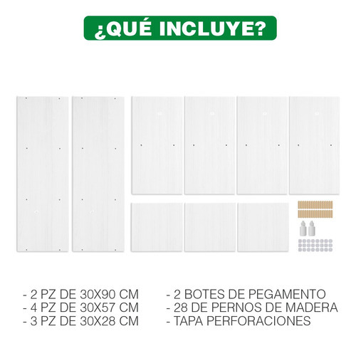 Organizador De 6 Cubos Armable Estilo Minimalista Color Blanco