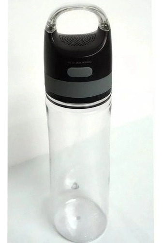 Garrafa De Água Com Alto Falante Bluetooth Tal Preto Cor Transparente