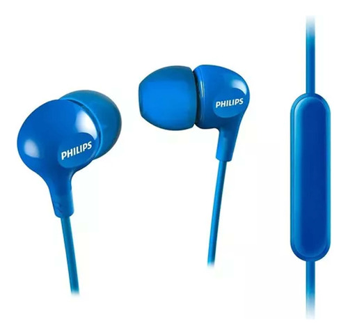 Auricular Philips She-3555 Man Lib Microfono Control Azul