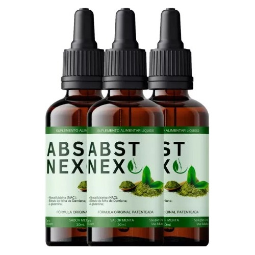 3x Abstnex 30ml - Original - Pare De Fumar Ja - Promoção Fre