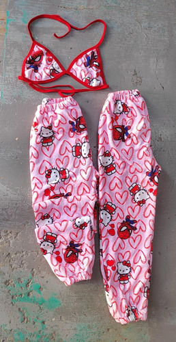 Pijamas De Pareja 5 Pzas Unitalla Kitty ( 28 A 32)