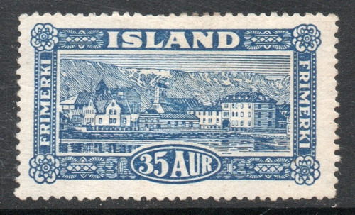 Islandia Sello Nuevo Ciudad Reykjavik X 35 Aur Año 1925 