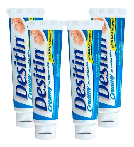 Kit Com 4 Cremes Preventivo De Assaduras Desitin Creamy 113g