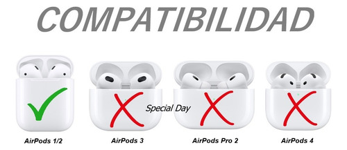 Funda Para Airpods 1/2 Generación | Case Protector Duradero Azul Airpods 1/2 Stitch