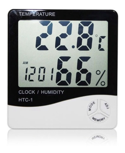 Higrómetro Termometro Reloj Alarma Con Registro +2 Pilas Aaa