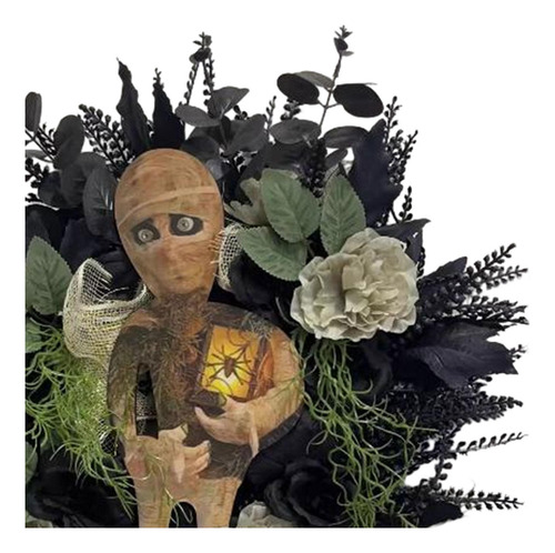 Corona De Halloween, Corona De Flores De Momia Para
