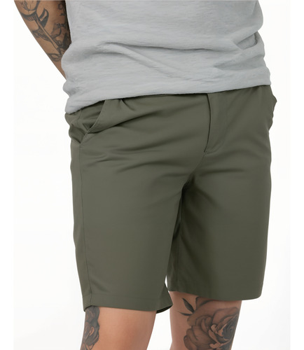 Bermuda Clasica De Hombre / Short Drill Casual / Algodon