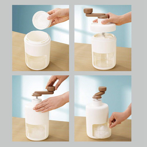Triturador De Hielo Granizador Helados Hielo Manual Cocina