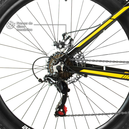 Bicicleta Montaña R27.5 Turbo Deimos Aluminio Negro Amarillo Tamaño del cuadro M