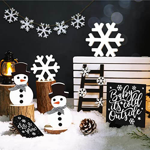 Conjunto De Decoración Navideña De Invierno Para Bandeja De
