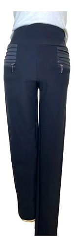 Calza Mujer Pantalon Alicrado Elastizado Leggings Elena