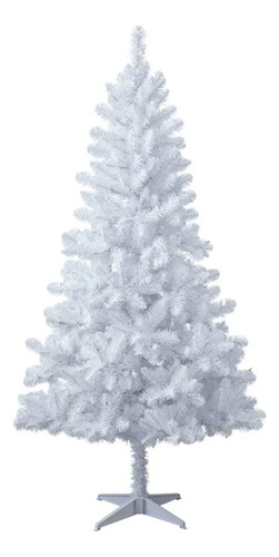 Árbol De Navidad Artificial Pino Madison Con Luces 1.98 M Color Blanco Cambia Luces Colores