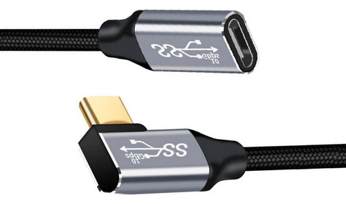 Extensor Usb Tipo C 3.1 Gen2 P/ Usb C Fêmea 10gbps 3mt 90