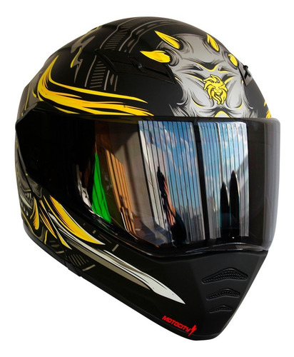 Imagen 2 de 8 de Casco Abatible Para Moto Kov Estelar Samurai Con Luz Stop