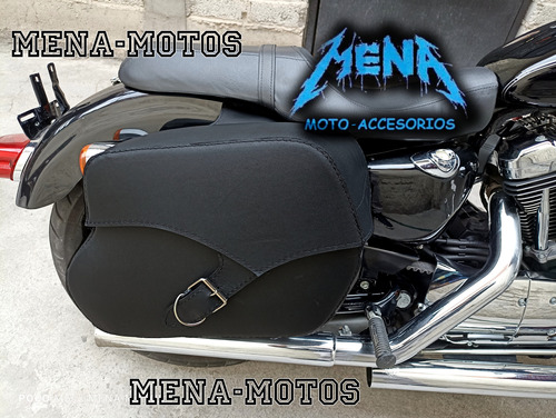 Alforjas Moto Harley Sportster En Piel Genuina 