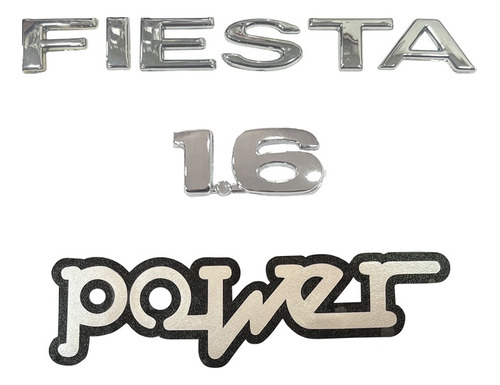 Kit Emblemas Fiesta Power Move Max ( 3 Piezas)