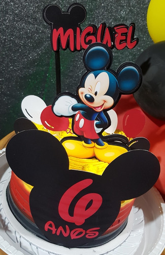 Topo De Bolo Mickey Mouse