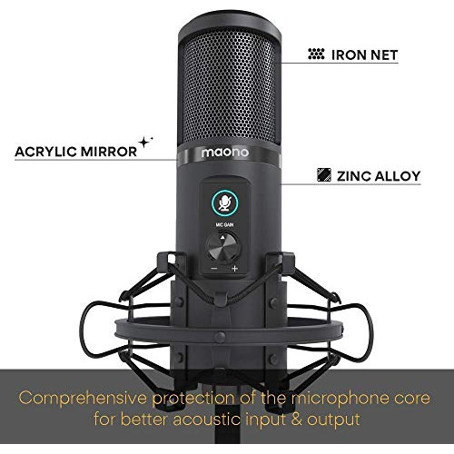Micrófono Usb Au Pm421 Auriculares De Monitor De Estud...