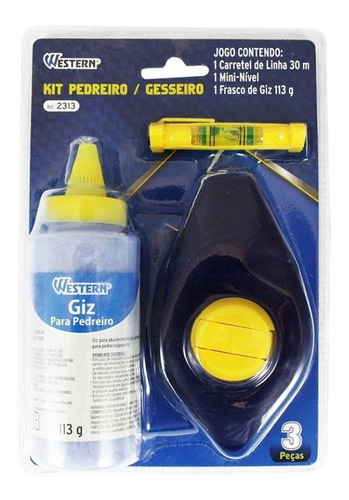 Imagem 2 de 2 de Kit Pedreiro 3 Pcs Western 2313