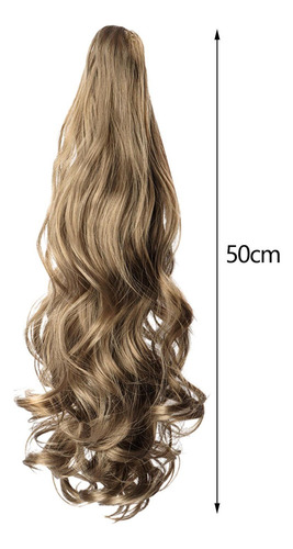 Para Peluca Rizada Con Garra Para Mujer, Color Marrón
