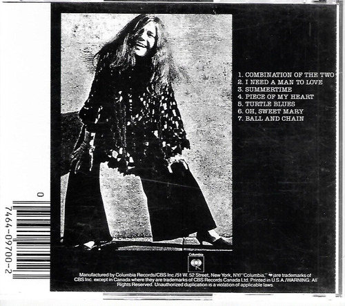 Cd Big Brother & Holding Company (janis Joplin) Cheap Thrill Estandar (Usado)