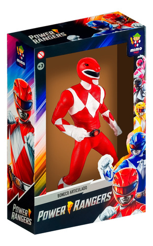 Boneco Power Ranger Vermelho 40 Cm Action Figure Gigante