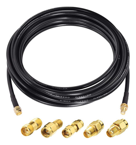 Superbat Cable Coaxial Sma Macho A Sma Hembra 25ft 5pcs Kit 
