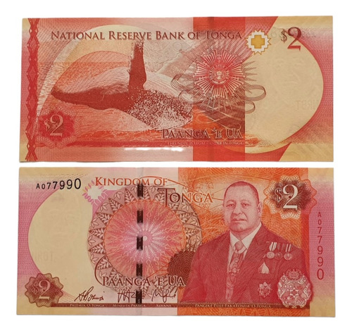 Billetes Mundiales : Tonga 2 Paanga Año 2015 