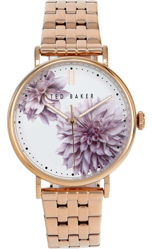 Reloj Mujer Ted Baker Bkpphs120 Cuarzo Pulso Oro Rosa En