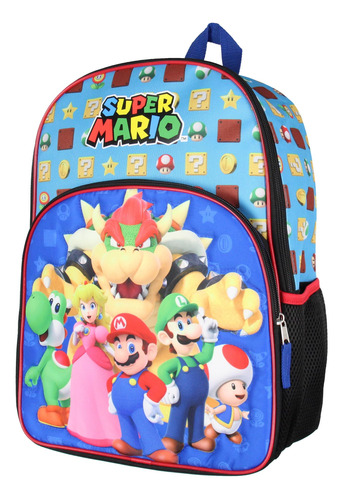 Super Mario Mochila Bowser Luigi Princess Peach Yoshi 16 Ki.