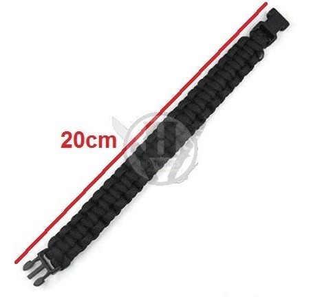 Imagen 6 de 7 de Pulsera De Cordon Tactico Varios Colores Negro Verde Camuflado Tan