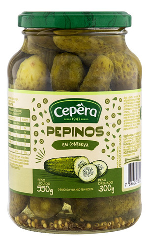 Pepino em Conserva Cepêra Vidro 300g