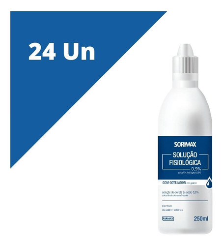 Soro Fisiológico 250ml Farmax C/tampa C/24 Un