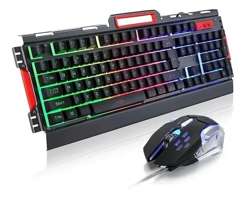 Teclado BROBOTIX 188533-2 Teclado BROBOTIX 188533-2 USB Juego Alámbrico Negro/Plata/Humo - Código: 188533-2 | Compra en Guadalajara