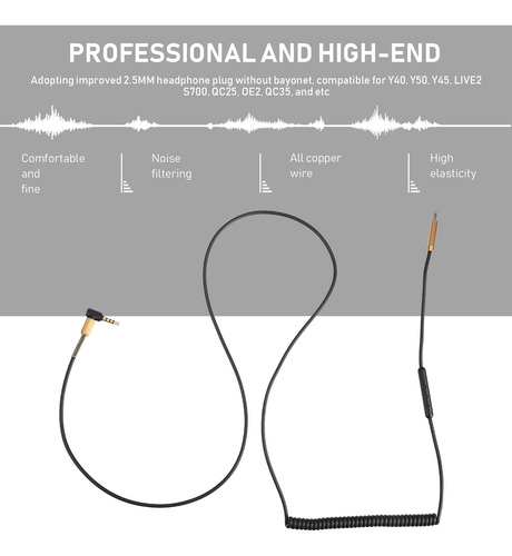 Cable De Audio Para Auriculares, Control Por Cable, Compatib