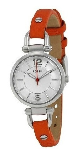 Reloj Fossil Mujer Cuero Naranja Chico Agente Oficial Es3742