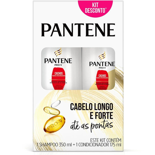 Imagem 1 de 1 de Kit Pantene Cachos Shampoo 350ml + Condicionador 175ml