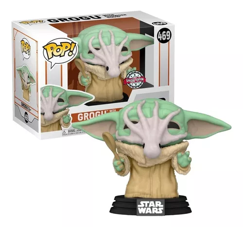 Boneco Funko Pop Star Wars Baby Yoda C/ Lula No Rosto 469