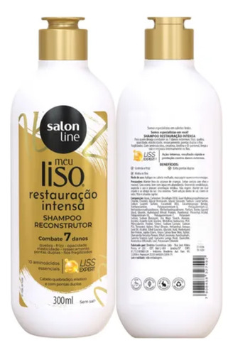 Kit Shampoo E Condicionador Meu Liso Restauração Salon Line