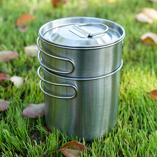 Kit De Tazas De Camping Portátil De 2 Piezas Con Asas