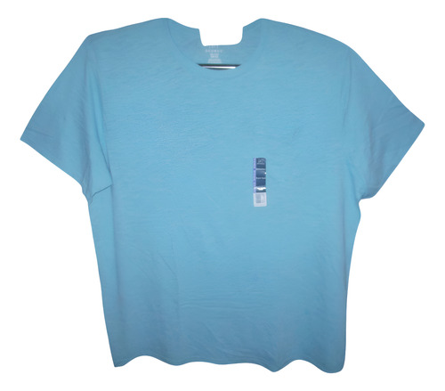 Camiseta Azul Claro Casual Cuello Redondo Talla 2xl George